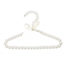 SFVEFVD Plastic Imitation Pearl Clothes Hanger Bow Dress Coat Wardrobe Storage Dry Rack for Children Kids 20/30/35cm