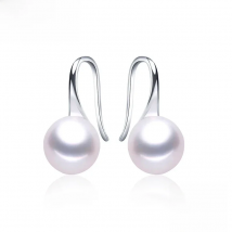 2026 New Hot selling stud earrings for women white black real Natural pearl jewelry 925sterling silver accessories gift with box