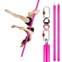 2m Portable Suspension Aerial Flying Pole Fitness Tube Hanging Rotary Silicone Steel Dancing Pole GYM Equipment for Bar Home