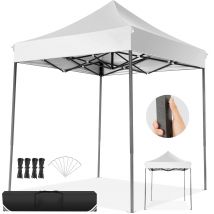 Gazebo da 2x2 m Tenda da festa pieghevole pop-up impermeabile Baldacchino da giardino esterno Gazebo da campeggio in altezza regolabile senza parete laterale