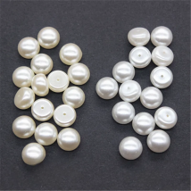 6/8/10/12/14mm White/Ivory Chunky Flatback Round Resin ABS Simulate Pearl Beads(Half Hole) DIY Jewlelry/Phone/Craft Decoration