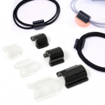 50pcs Plastic Hair Band Base Connector Elastic Rubber Band Paste Buckles For DIY Hair Band Tie Circle Bow Jewelry Making