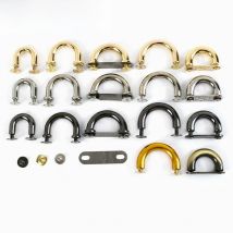 5/10/20Pcs 9-20mm Metal D Ring Buckle Arch Bridge Buckles Strap Connector Clasps Handbag Decor Hook DIY Hardware Accessories