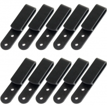 10PCS/LOT Tactical Black Tough Clip Belt Clip Universal Sheath/Holster Clip Loop With Mounting Screws