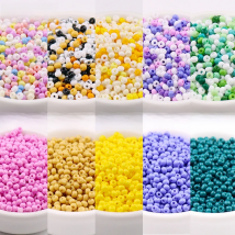 2/3/4mm Wear Resistant Opaque Round Glass Beads 11/0 8/0 6/0  Uniform Spacer Seed Beads for DIY Jewelry Making Sewing Material