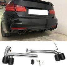 Quad Car Exhaust Tip For BMW F30 F31 320i 318i 3 Series 304 Stainless Steel Muffler Tip Nozzle Tailpiipe Exhaust System Tips