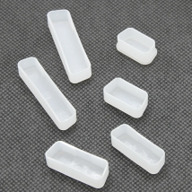 White Plastic Computer Connector Protective Case For VGA DB9 DB15 DB25 Serial Port Parallel Port Connector Protective Cover 10Pc