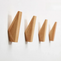 1Pc New Japanese Style Simple Modern Solid Wood Hook Wall Hanging Decoration Household Towel Key Hook Fitting Room Coat Hooks