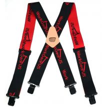 MELOTOUGH Men's Suspenders Fully Elastic 2 Inch Wide X Back Heavy Duty Work Suspenders Braces For Men Tool Belt Suspender