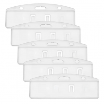 1pc Horizontal Half Card Clip Type Name Badge Holder for Swipe Pass Work Card Accessories Cover Case ID Tag Badge Clip Holder