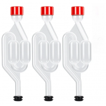 3 Pieces S-Shape Airlocks ,Homebrew Bubble Airlock Carboys Stopper & Fermenter Seal Valve with Food Grade Grommets Wine Making