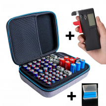 18650 Battery Tester + Portable Storage Protective Case Box For aaa/aa/18650/9V Battery Organizer Container Cover For Battery