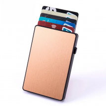 YUECIMIE Gold Thin Pop Up ID RFID Card Holder For Man Slim Men's Card Wallet RFID Creative Credit Card Case For Women Female