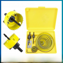 NINDEJIN 8/11/16pcs Hole Saw Kit #50 steel 19-127mm Hole Cutter Drill Bit Tool Hole Saw Set for Wood Plastic Wood Cutter