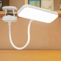 360° Flexible Study Table Lamp with Clip USB Dimmable Night Desk Lamp Bedside Night Light for Bedroom Study Reading Office Work