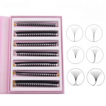 HOLLYLASH 7 Rows Premade Volume Fans Lashes 2100/4200fans 4D 5D 6D 8D 10D 12D 14D 16D Pointy Base Russian Eyelashes Extension