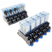 10 PCS,8/11/14Pin,With Base,DPDT,Miniature Coil Generalelectromagnetic Intermediate Relay,5A,Electrical Equipment Control Switch