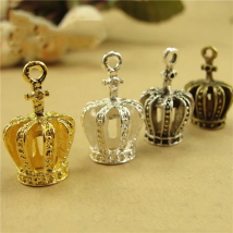 Mibrow 10pcs Gold/Silver Color Crown Bead Caps Connectors Charms End Beads Cap For Bracelet Necklace DIY Jewelry Making Findings