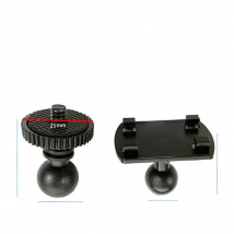 17mm Ball Head To 1/4 Inch Screw 4-button Convert Connector 360 Rotation Tripod Holder Adapter for Car DVR Mobile Phone Bracket