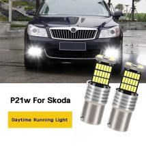 2pcs Car 1156 led Canbus S25 BA15S P21W LED Bulb for Skoda Superb Octavia 2011 2012 2013 Daytime Running Lights DRL Accessories