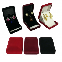 20Pcs Rectangle Earring Jewelry Display Box Velvet Necklace Stud Earring Storage Gift Box Pendant Jewelry Organizer Box