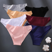 Women Sexy Cotton Panties Solid Color Underwear Simple Style Briefs Low Waist Breathable Panties Female Soft Intimates Lingerie