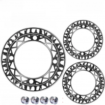 MOTSUV Bicycle 104BCD Crank Chainwheel 34T 36T 38T Integrated sprocket chainring with guard plate Protection Cover Bike Crankset