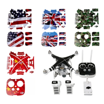 DJI Phantom 3 Waterproof Decals Graphic Wrap Skin Decal Stickers For DJI Phantom3 Drone Body Rmote Control Battery Accessories