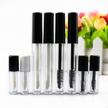 6pcs/lot 3ml/0.8ml Plastic Lip Gloss Tube Small Lipstick Tube/Mascara Eyelawith Leakproof Inner Sample Cosmetic Container