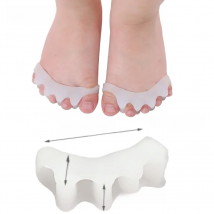 2pcs=1pair Child Silicone Toe Separator Stretcher Bone Straightener Spreader Hallux Valgus Corrector Kid Foot Care Tool