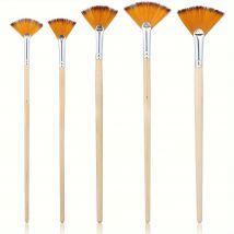 5/15/25pcs Fan Paint Brushes, Oil Acrylic Paint Brushes Nylon Hair Watercolor Fan Artist Brushes for Acrylic Watercolor Painting