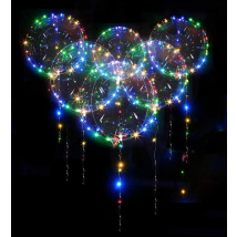 18 20 24 inch 10 Pack Light Up BoBo Party Christmas Led Balloons Clear Big Balloon with Helium for Birthday Wedding Party Decor