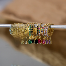 Hoop Earrings 925 Sterling Silver Bling Colorful Zircon Circle Earring For Lovers' Valentine's Day Gifts Piercing Pendientes