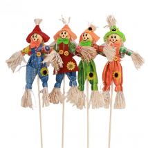 Standing Scarecrow Cute Autumn Garden Scarecrow Ornament For Halloween Decoration Mall Bar KTV Decoration Random ColorStanding S