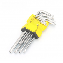 9 Pcs Set Durable Metric Torx Chrome Vanadium Key Star Wrench Tool Screwdriver T10 T15 T20 T25 T27 T30 T40 T45 T50