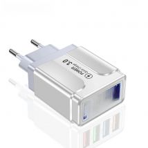 4 Ports Quick Charge 3.0 Wall Fast Charger Adapter Micro USB Fast Data Sync Charger Cable for Samsung Xiaomi Huawei Mobile Phone