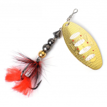 FTK 1pc Spinner Bait 8g/14g/20g Metal Fishing Lure Hard Bait Spoon Lures with Feather Treble Hooks Carp Pike Fishing Tackle