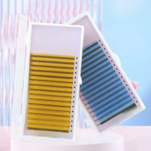 H&L Eyelash Extension Purple Blue Brown Color Individual Premium Mink Soft Volume Eyelashes for Building Nagaraku Line