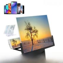 12/14in Mobile Phone Screen Amplifier 3D Magnifying Glass Stand Magnifier HD Video Amplifier Phone Stand Enlarged Screen Bracket