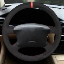 DIY Black Suede Leather Braid Car Steering Wheel Cover For Volkswagen VW Golf 4 IV Passat B5 Variant Bora T4 T5 Seat Alhambra