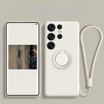 Magnetic Silicone Phone Case for Samsung Galaxy S21 FE S25 S24 S23 S22 Plus Ultra A07 A17 A06 A16 A26 A36 A56 Cover Ring Strap