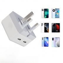 Foldabl Dual PD Fast Charger 35W Type C Phone Charger Adapter For iPhone 15 14 13 Samsung Xiaomi Quick Charge UK Plug USB Charge