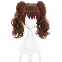 ccutoo Kujikawa Rise Maid Collection Ryuujou Brown Curly Synthetic Hair Cosplay Wig With Chip Ponytails Heat Resistance Fiber