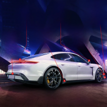 Body Kits  carbon fiber Front Lip Rear Spoiler Side Skirts Diffuser For Porsche Taycan RWD 4S Turbo S rear lip / trunk 2019-up