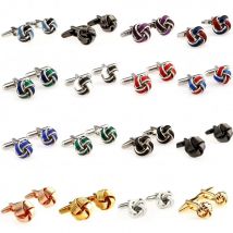The Most Popular 31 Designs Metal Knots Enamel Cufflink Cuff Link Free Shipping