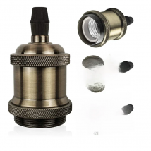 Vintage Lamp Socket Edison Screw lamp Holder E27 Bulb Bases DIY Light Base  With Ring