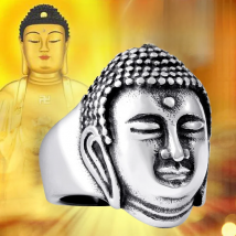 BEIER 316L Stainless Steel India Buddhism Sanskr Ganesha protector buddha ring Jewelry Wholesale good product BR8-076