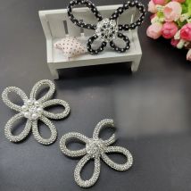Bling Rhinestone Bow Brooches for Women Dress DIY Bowknot Pin Broches flower button decoration craft scrapbook accessories