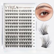 Individual Lashes Cluster C Curl Mix Lash Clusters 3D Wispy DIY Eyelash Extension 0.1mm Super Thin Band Resuable Natural Lashes