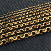 Wholesale Stainless Steel Jewelry Fashion Silver & Gold Color Big Small Size 2-9mm Necklace Necklace For Man Women N16AUBE